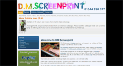Desktop Screenshot of dmscreenprint.co.uk