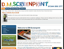 Tablet Screenshot of dmscreenprint.co.uk
